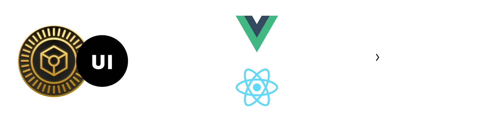 Diagram showing Design tokens written with the ThemeUI spec, being consumed by React and Vue.js applications and running on Ubisoft Connect.