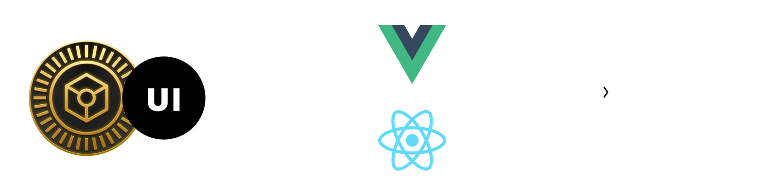 Diagram showing Design tokens written with the ThemeUI spec, being consumed by React and Vue.js applications and running on Ubisoft Connect.